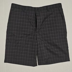 Men's Black and Grey Plaid Slazenger Shorts